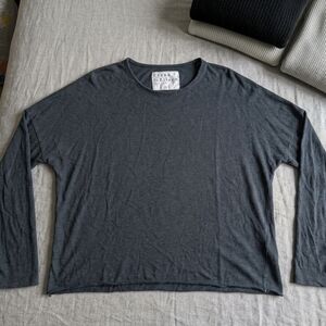 Frank & Eileen Dark Charcoal Long-Sleeve Crewneck Tee